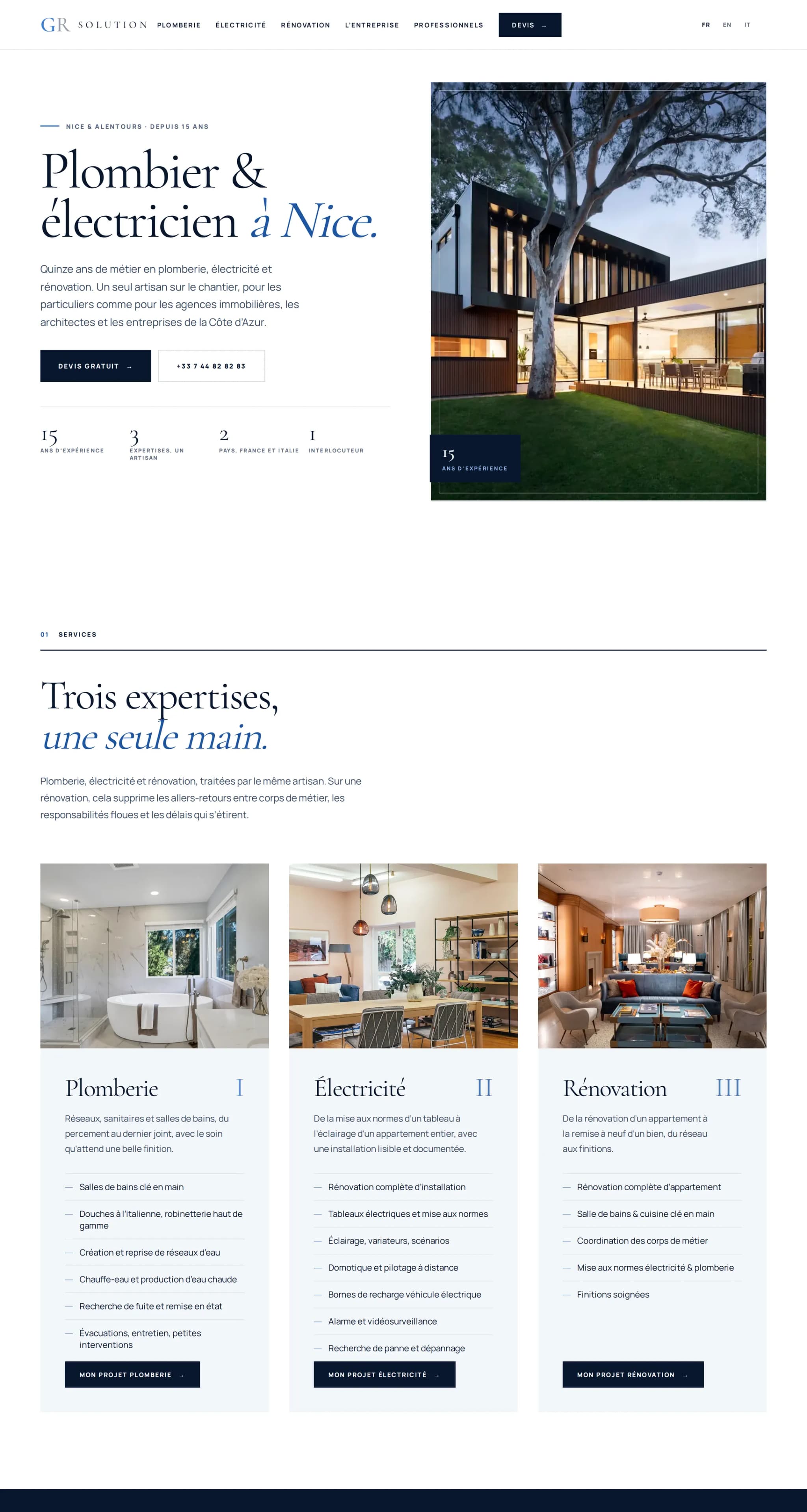 Le site grsolution.fr sur ordinateur